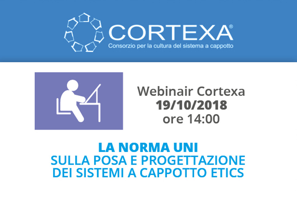 Il 19 ottobre online il webinar Cortexa sulle nuove norme UNI, con accesso ai crediti formativi
