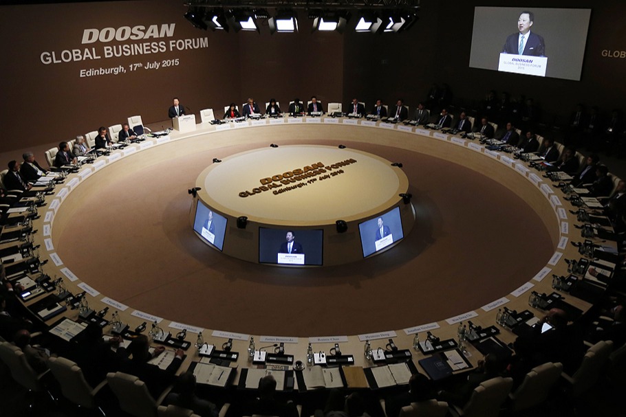 Doosan ha ospitato il Doosan Global Business Forum 2015 a Edimburgo, Scozia