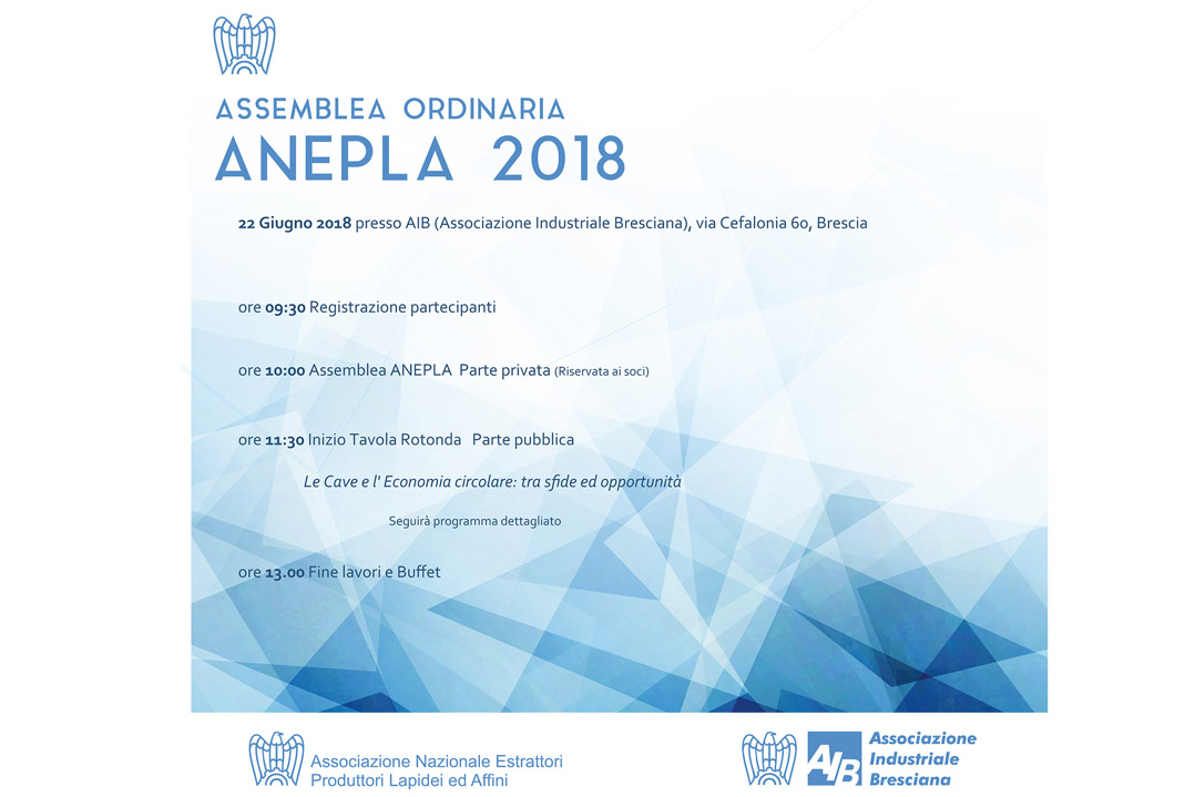 22 giugno: assemblea ordinaria ANEPLA 2018
