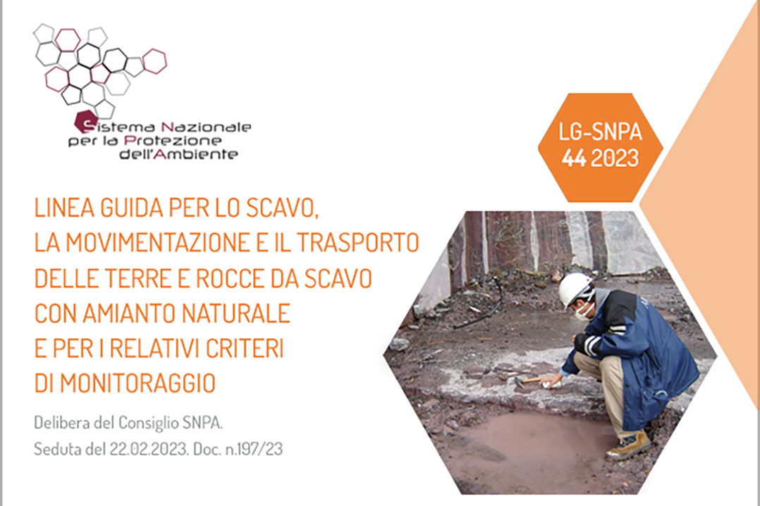 Linea guida per lo scavo, la movimentazione e il trasporto delle terre e rocce da scavo con amianto naturale e per i relativi criteri di monitoraggio