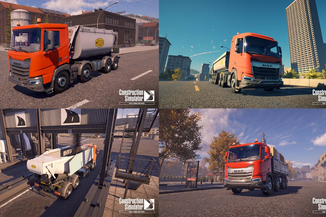 Guida dei potenti veicoli DAF nel gioco “Construction Simulator”