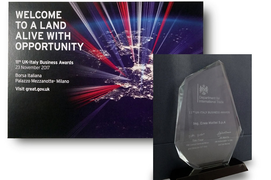 Mattei trionfa agli UK-Italy Business Awards 2017