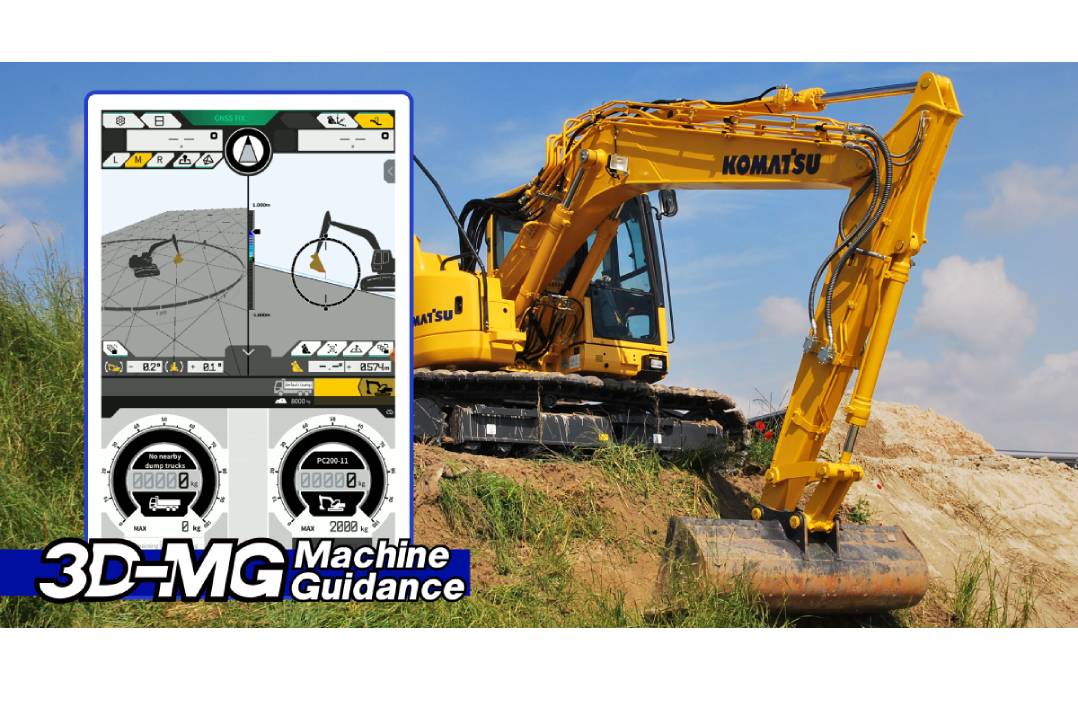 Komatsu presenta il sistema di guida 3D & il sistema di pesatura per escavatori cingolati e gommati