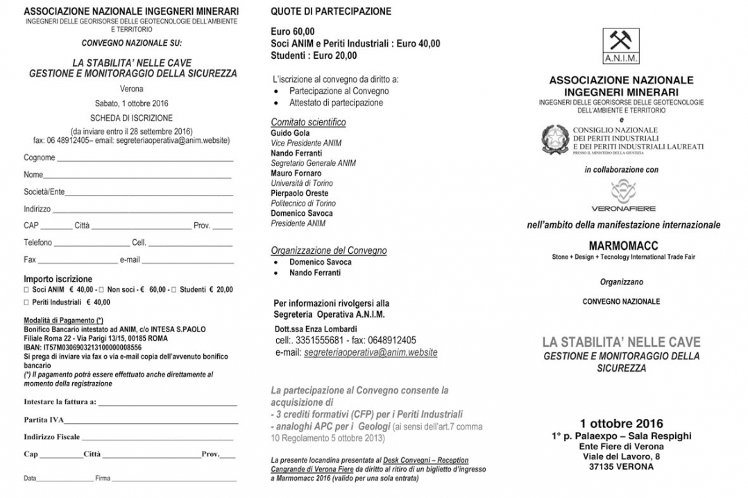Convegno ANIM a MARMOMACC 2016 – 1° Ottobre 2016