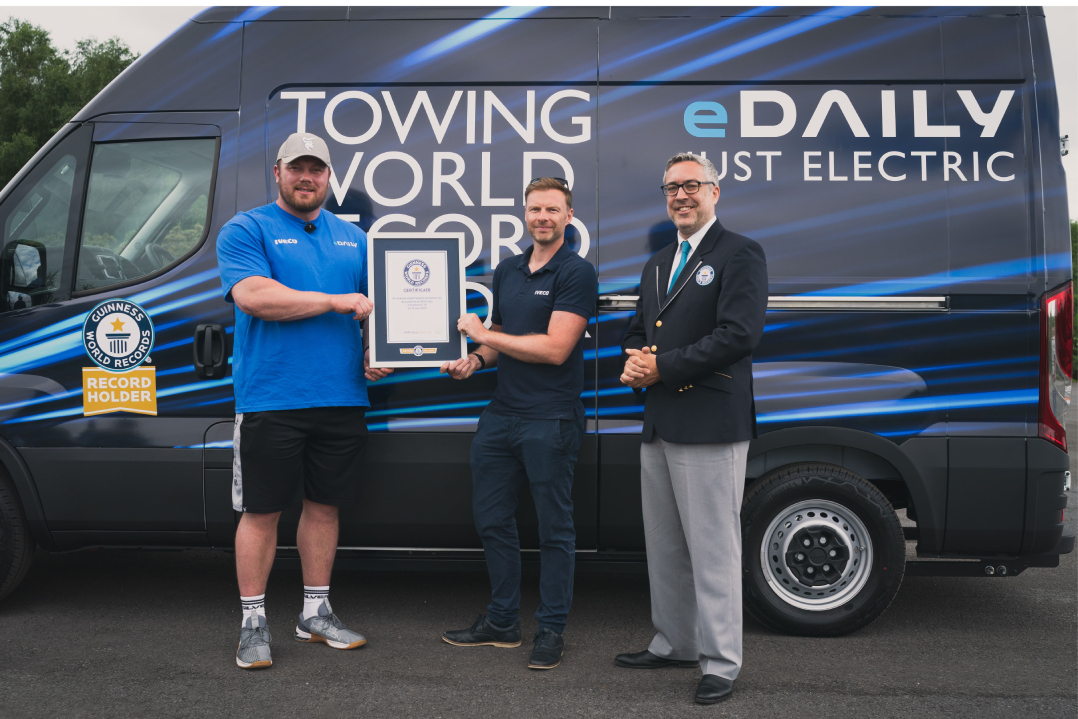 L’eDaily entra nel Guinness World Record per ‘il carico più pesante trainato da un furgone elettrico’