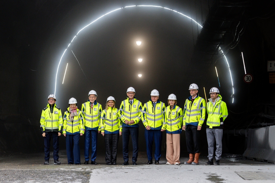 Visita dei Presidenti federali di Germania e Austria presso la Galleria di Base del Brennero
