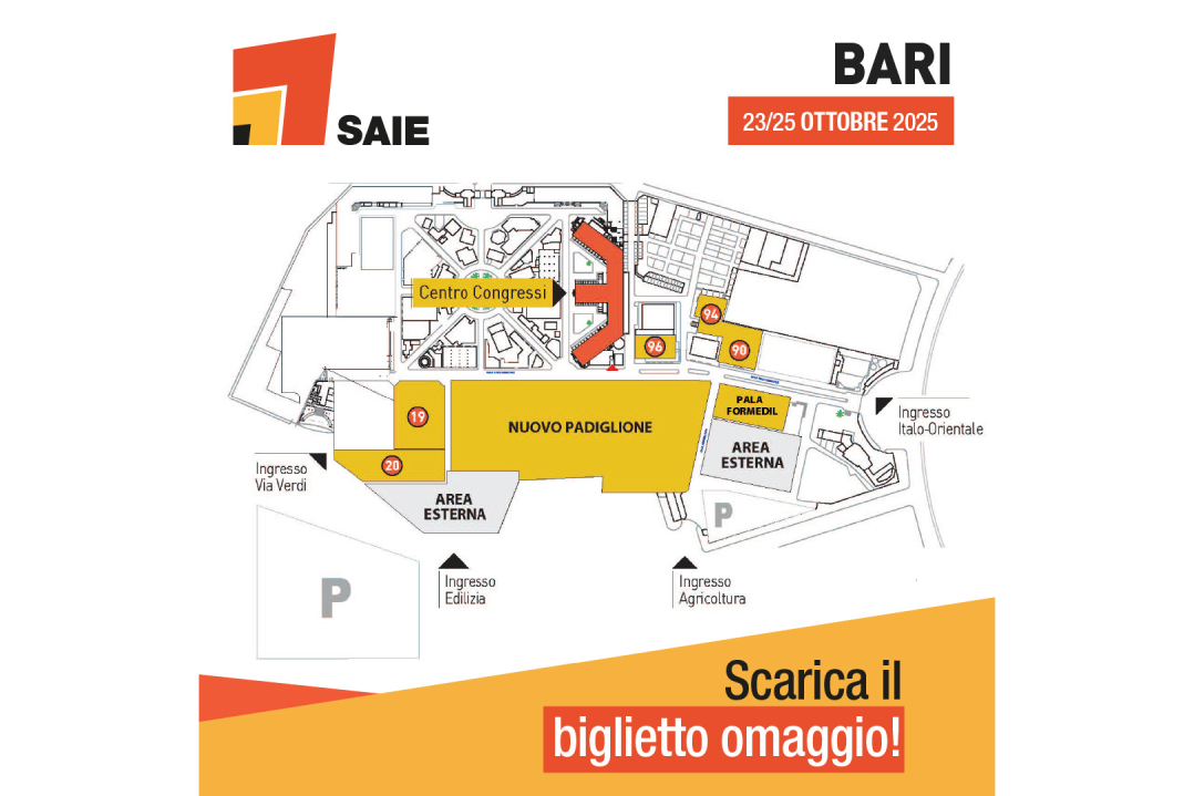SAIE Bari 2025: 512 aziende e 147 convegni ti aspettano in fiera