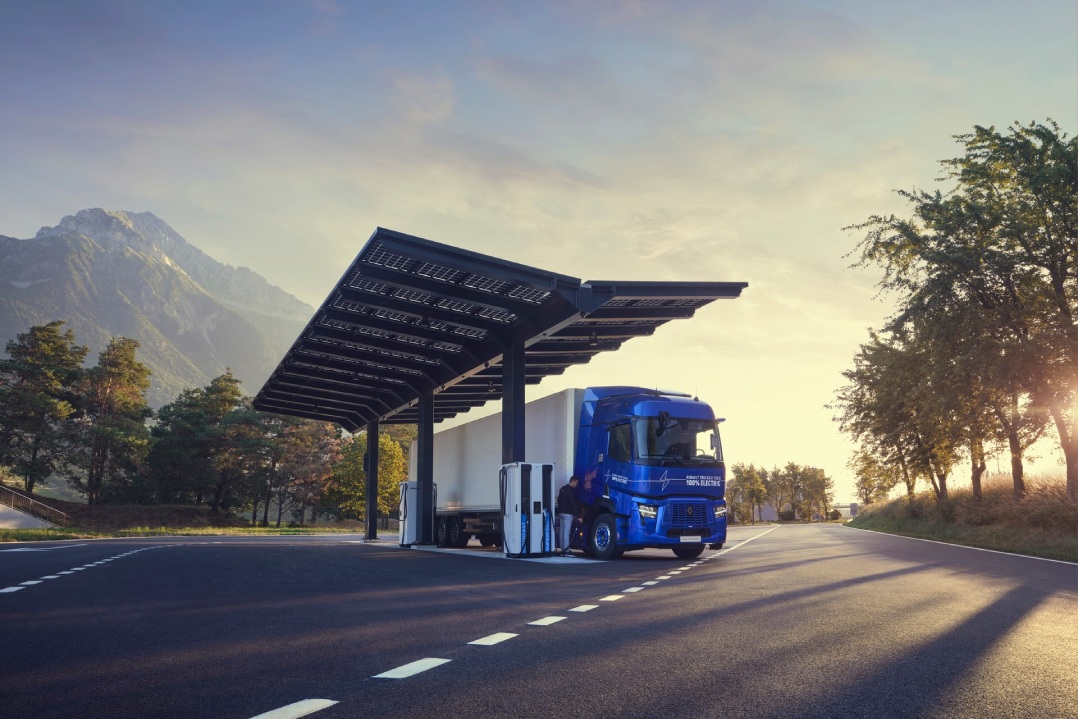 Renault Trucks ha mappato le stazioni di ricarica pubbliche per autocarri elettrici in Europa